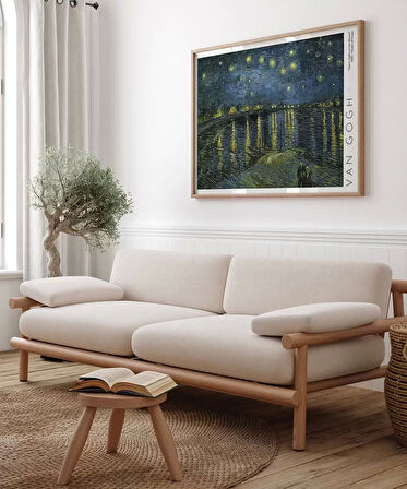 Çerçevesiz Poster Vincent Van Gogh Rhone'da Yıldızlı Geceler