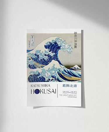 Çerçevesiz Poster Hokusai Kanagawa Açıklarında Büyük Dalga