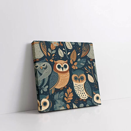 Uğurlu Baykuşlar Kanvas Tablo