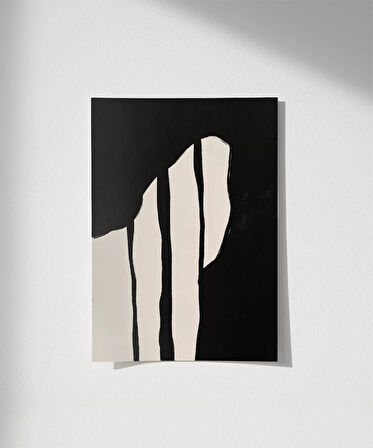 Çerçevesiz Poster Zebra Çizgileri İlhamlı Soyut Sanat