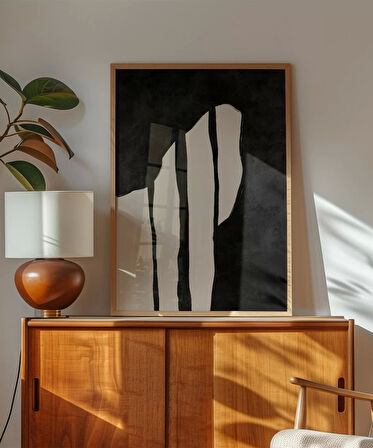 Çerçevesiz Poster Zebra Çizgileri İlhamlı Soyut Sanat