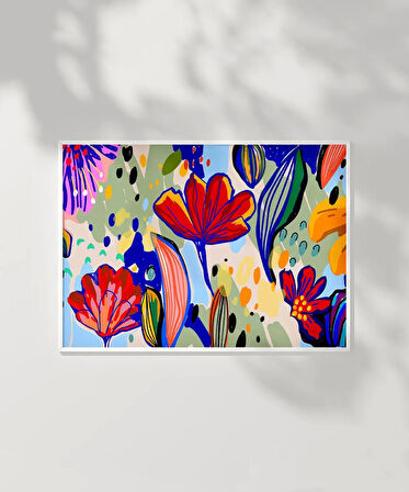 Çerçevesiz Poster Çiçek Kompozisyonu