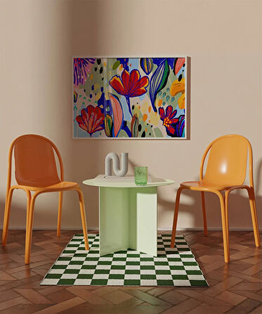 Çerçevesiz Poster Çiçek Kompozisyonu