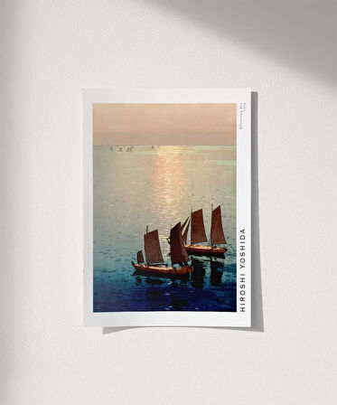 Çerçevesiz Poster Hiroshi Yoshida Işıltılı Deniz