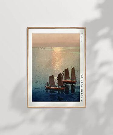 Çerçevesiz Poster Hiroshi Yoshida Işıltılı Deniz