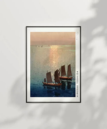 Çerçevesiz Poster Hiroshi Yoshida Işıltılı Deniz