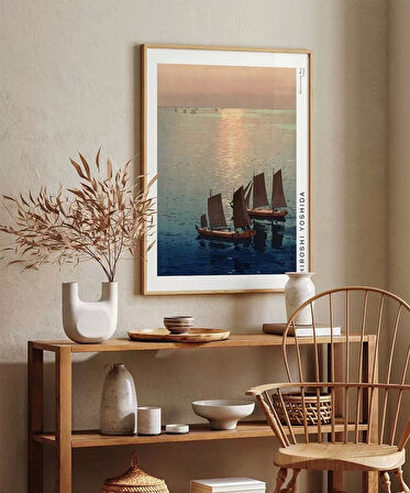 Çerçevesiz Poster Hiroshi Yoshida Işıltılı Deniz