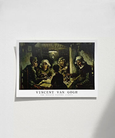 Çerçevesiz Poster Vincent Van Gogh Patates Yiyenler