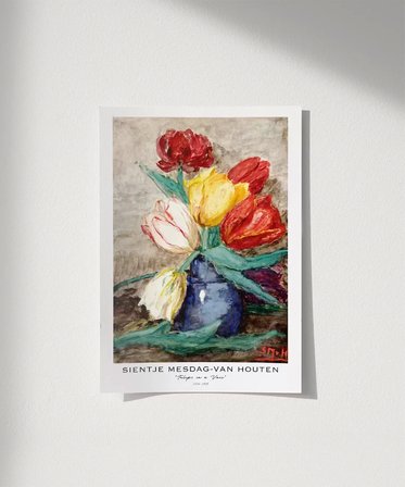 Çerçevesiz Poster Sientje Mesdag Van Houten Vazoda Laleler