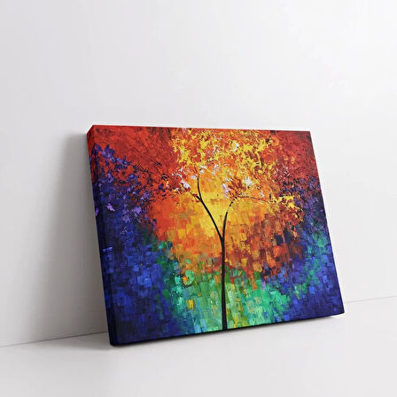 Renkli Doku Sinfonisi Kanvas Tablo