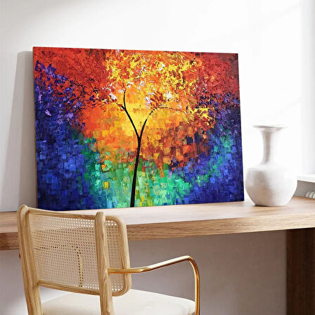 Renkli Doku Sinfonisi Kanvas Tablo