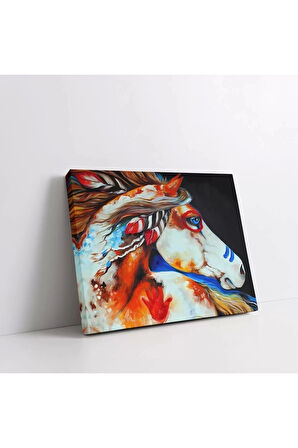 Alevler İçinde At Kanvas Tablo