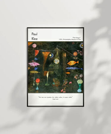 Çerçevesiz Poster Paul Klee Balık Büyüsü
