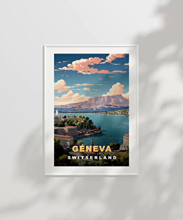 Çerçevesiz Poster Alplerin Gölgesinde Cenevre