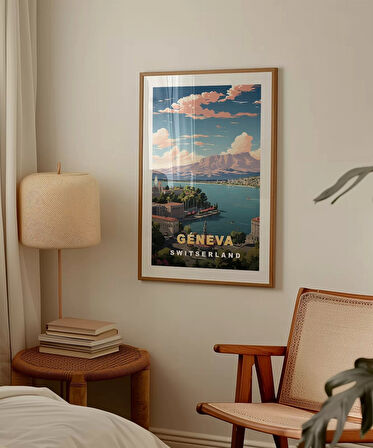 Çerçevesiz Poster Alplerin Gölgesinde Cenevre