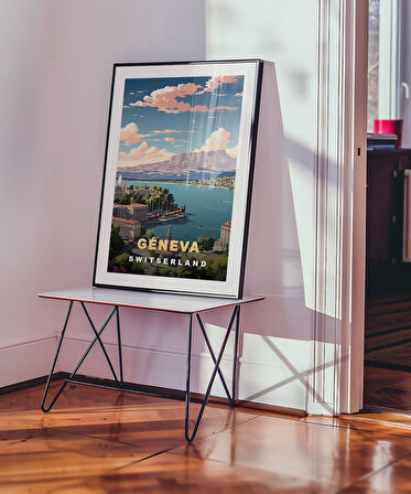 Çerçevesiz Poster Alplerin Gölgesinde Cenevre