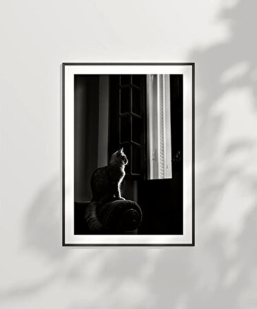 Çerçevesiz Poster Pencere Önünde Düşler
