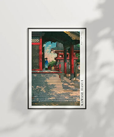Çerçevesiz Poster Kawase Hasui Meguro Fudo Tapınağı