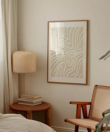 Çerçevesiz Poster Organik Formlar