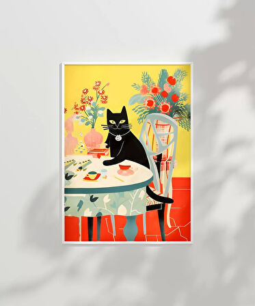 Çerçevesiz Poster Çiçekler ve Zarif Misafir