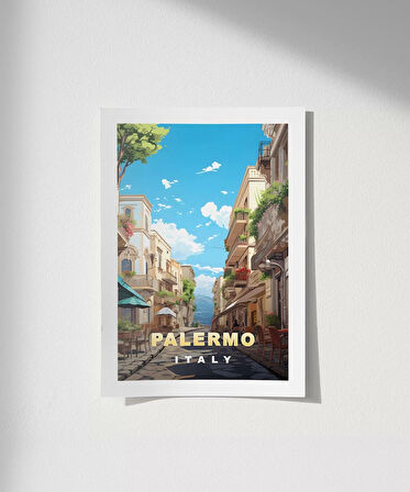 Çerçevesiz Poster Palermo'nun Büyüleyici Sokakları