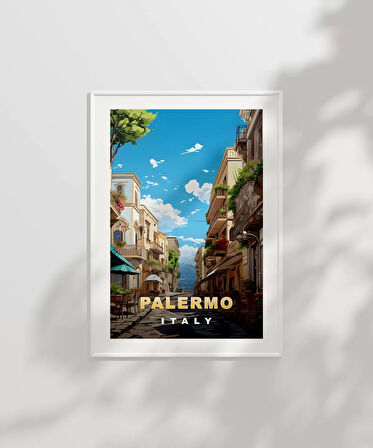Çerçevesiz Poster Palermo'nun Büyüleyici Sokakları