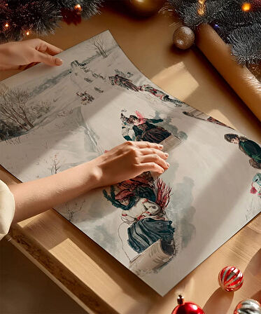Çerçevesiz Poster Kızak Yarışı