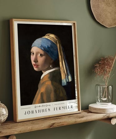 Çerçevesiz Poster Johannes Vermeer İnci Küpeli Kız