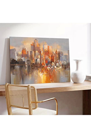 Şehir Işıkları Kanvas Tablo