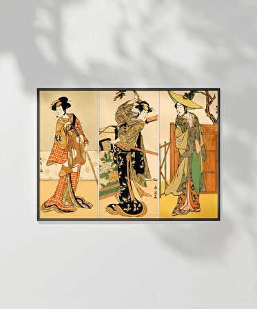 Çerçevesiz Poster Samuray ve Hanım