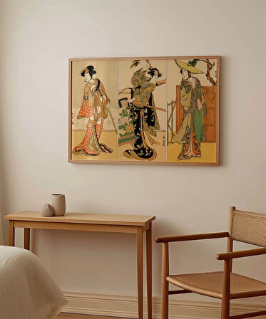 Çerçevesiz Poster Samuray ve Hanım