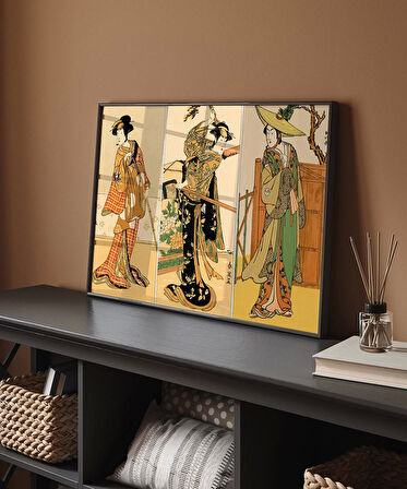 Çerçevesiz Poster Samuray ve Hanım