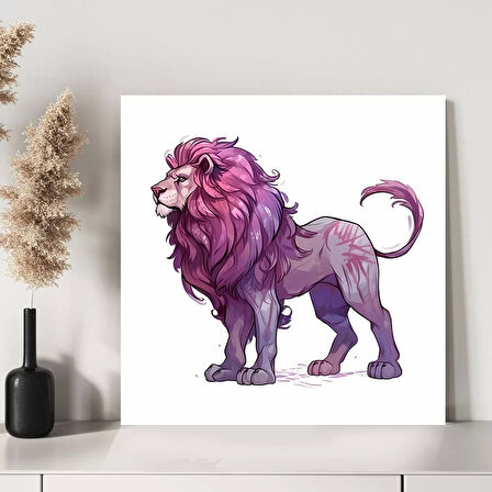 Aslan Figürü Kanvas Tablo