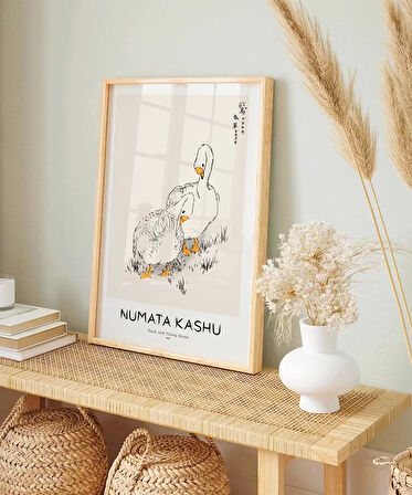 Çerçevesiz Poster Numata Kashu Ördekler ve Çimen