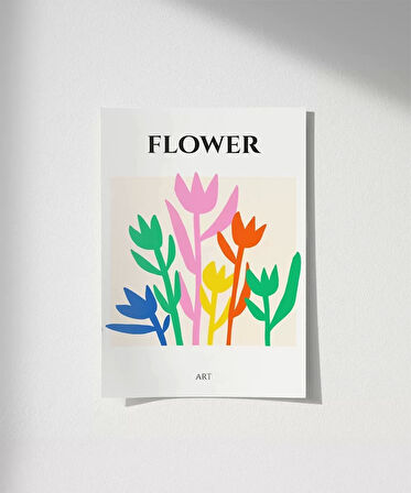 Çerçevesiz Poster Floral Ritim