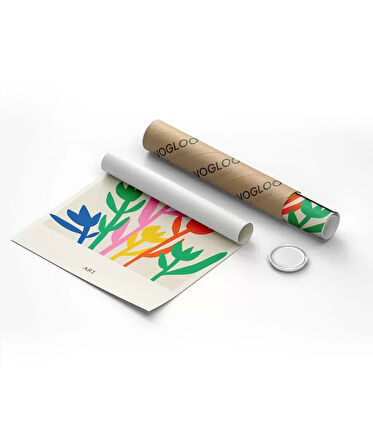 Çerçevesiz Poster Floral Ritim