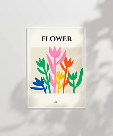 Çerçevesiz Poster Floral Ritim