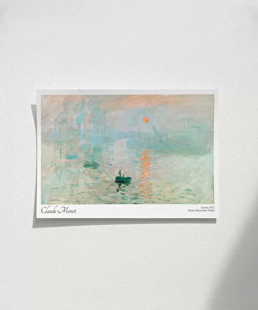 Çerçevesiz Poster Claude Monet Gündoğumu