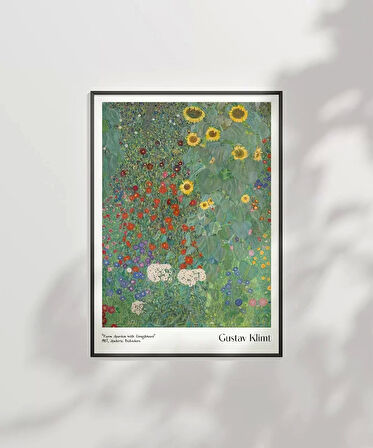 Çerçevesiz Poster Gustav Klimt Ayçiçekli Çiftlik Bahçesi 2