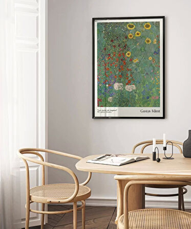 Çerçevesiz Poster Gustav Klimt Ayçiçekli Çiftlik Bahçesi 2