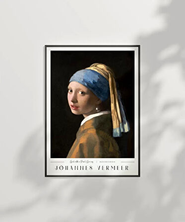 Çerçevesiz Poster Johannes Vermeer İnci Küpeli Kız