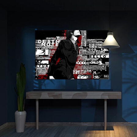 Death Note Yazılı Kanvas Tablo