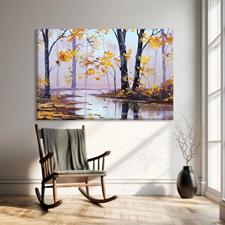 Sakin Göl Yansımaları Kanvas Tablo"