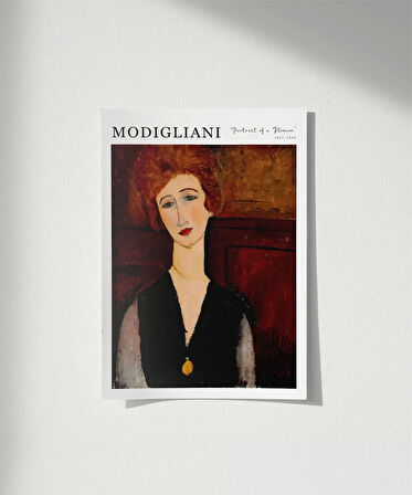 Çerçevesiz Poster Modigliani Bir Kadının Portresi