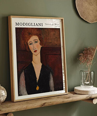 Çerçevesiz Poster Modigliani Bir Kadının Portresi