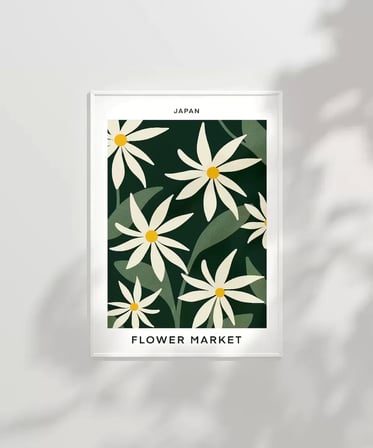 Çerçevesiz Poster Japan Flower Market