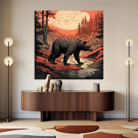 Boz Ayı Kanvas Tablo