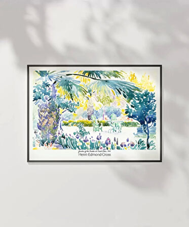 Çerçevesiz Poster Henri-Edmond Cross Saint Clair'deki Ressamın Bahçesi