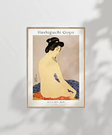 Çerçevesiz Poster Hashiguchi Goyo Banyodan Sonra Kadın