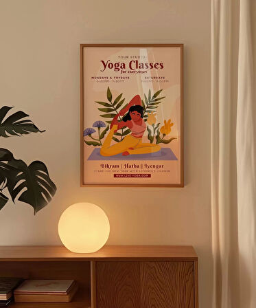 Çerçevesiz Poster Haftalık Yoga Akışı
